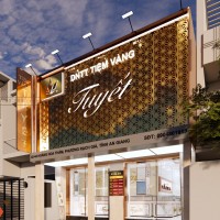 Thiết kế nội thất tiệm vàng Tuyết Kiên Giang 68m2